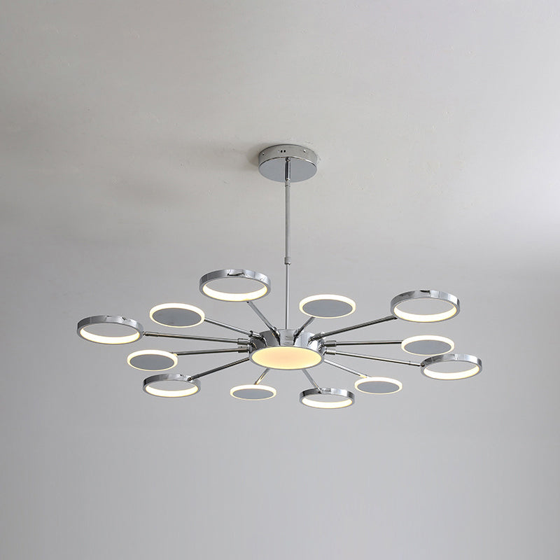 Elena - Modernist Metal Pendant Chandelier for Living Room
