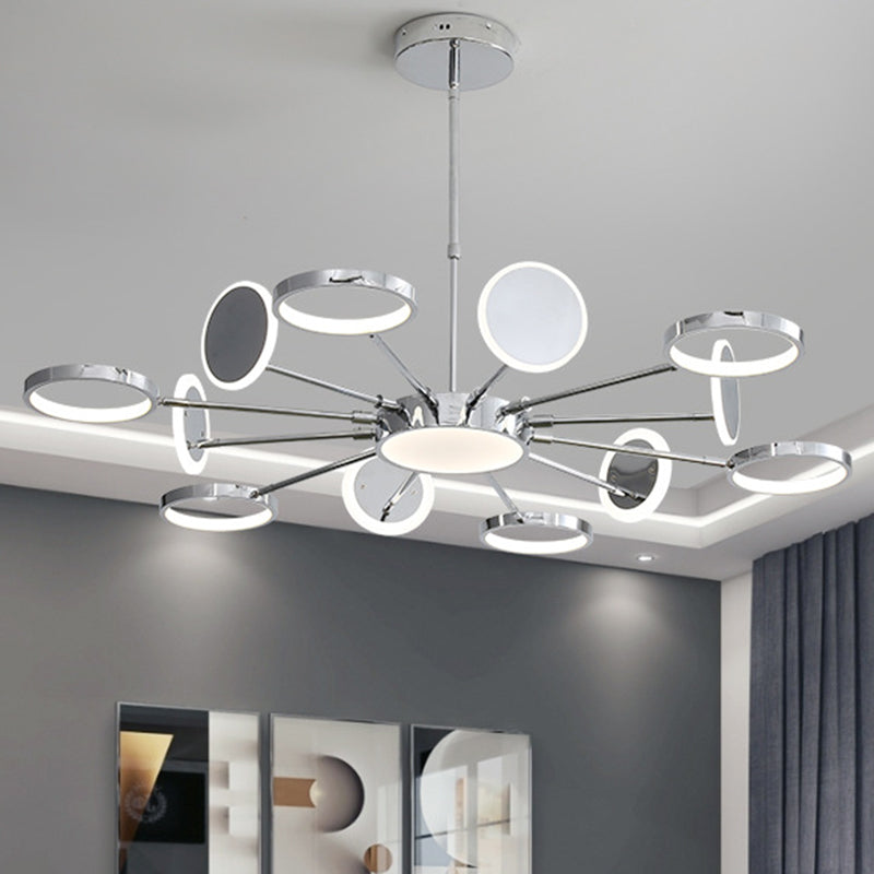 Elena - Modernist Metal Pendant Chandelier for Living Room