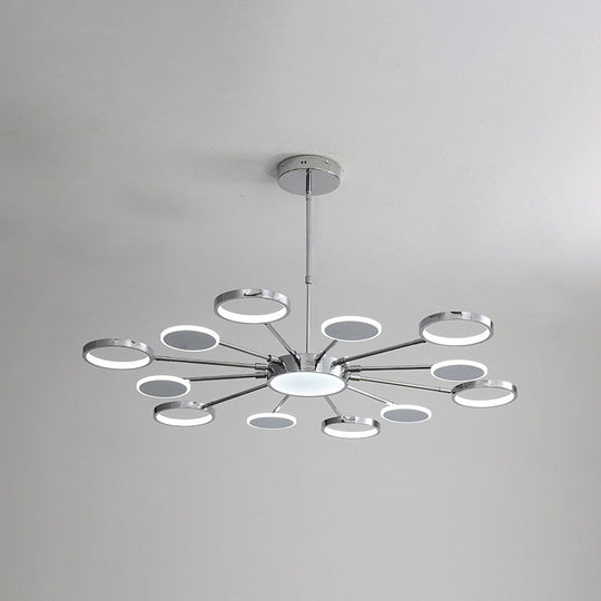 Elena - Modernist Metal Pendant Chandelier for Living Room