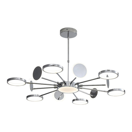 Elena - Modernist Metal Pendant Chandelier for Living Room