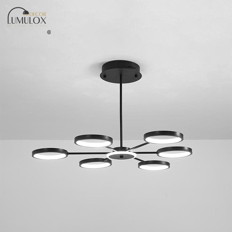 Contemporary Metal Starburst Chandelier: Elegant Hanging Lamp for Living Room