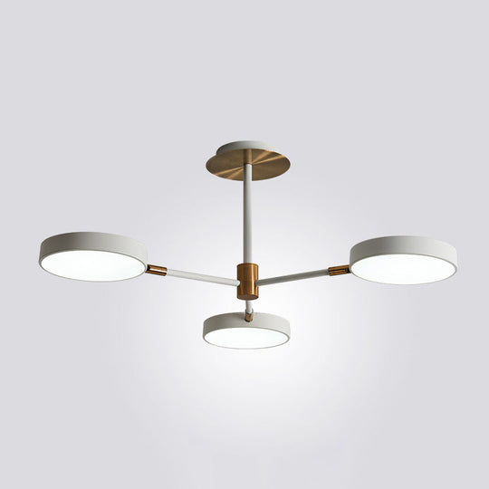 Carlotta - Round Ceiling Chandelier Ultra-Contemporary Metal Hanging Lights For Living Room 3 /