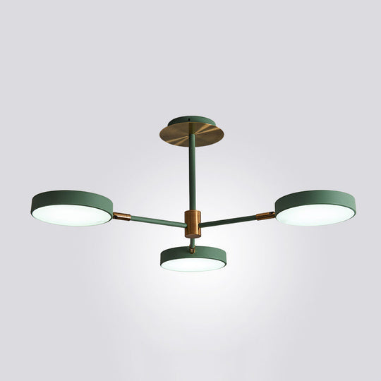 Carlotta - Round Ceiling Chandelier Ultra-Contemporary Metal Hanging Lights For Living Room 3 /