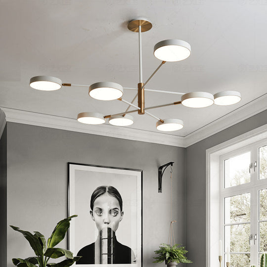 Carlotta - Round Ceiling Chandelier Ultra-Contemporary Metal Hanging Lights For Living Room
