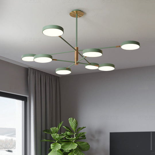 Carlotta - Round Ceiling Chandelier Ultra-Contemporary Metal Hanging Lights For Living Room