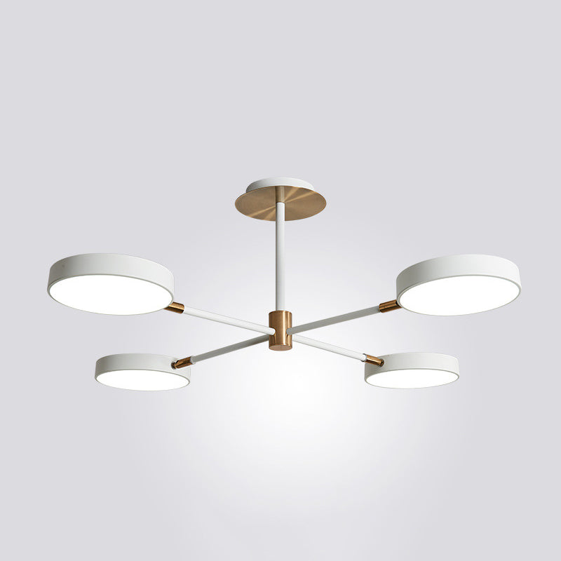 Carlotta - Round Ceiling Chandelier Ultra-Contemporary Metal Hanging Lights For Living Room 4 /