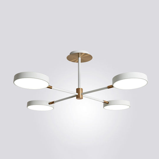 Carlotta - Round Ceiling Chandelier Ultra-Contemporary Metal Hanging Lights For Living Room 4 /