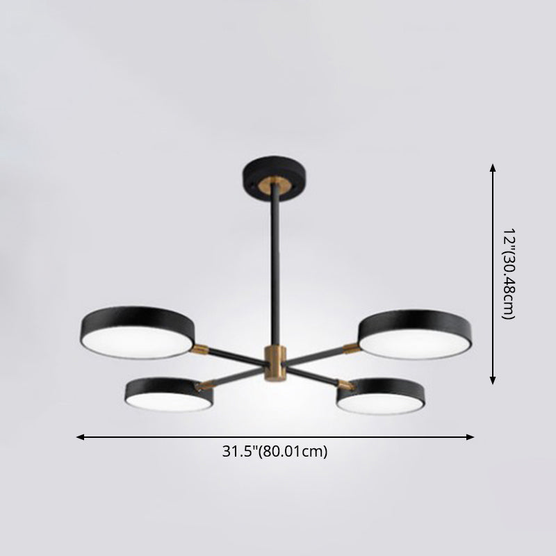 Carlotta - Round Ceiling Chandelier Ultra-Contemporary Metal Hanging Lights For Living Room
