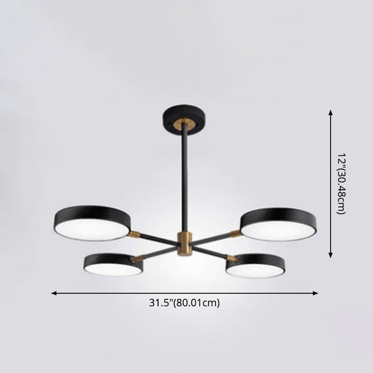 Carlotta - Round Ceiling Chandelier Ultra-Contemporary Metal Hanging Lights For Living Room