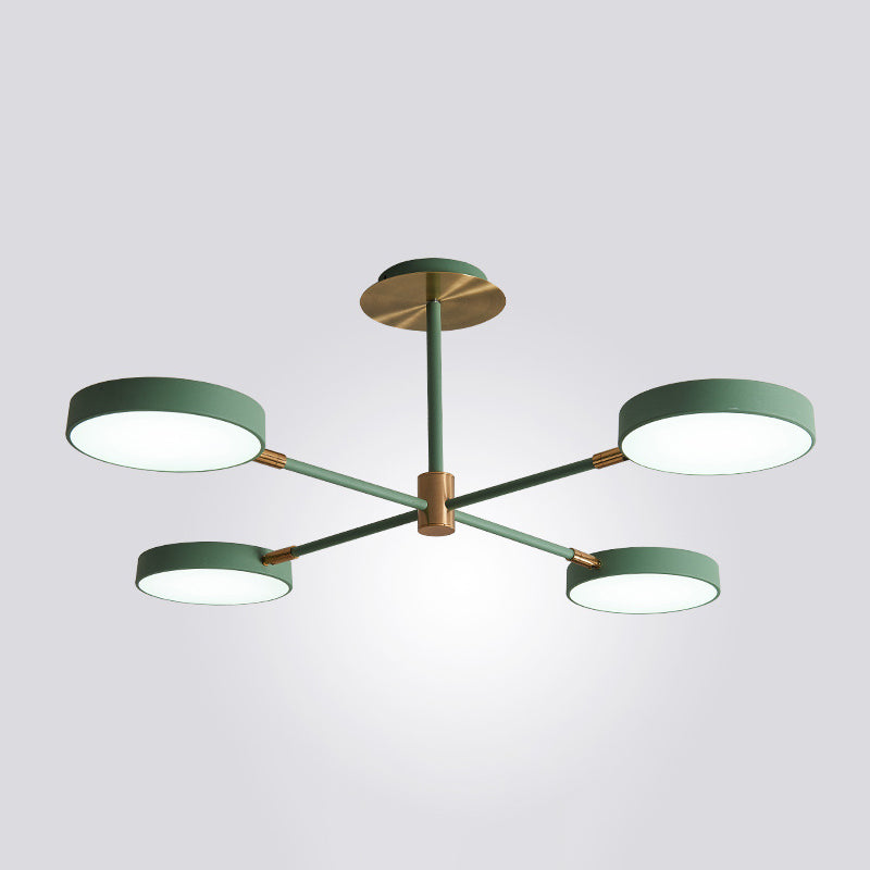 Carlotta - Round Ceiling Chandelier Ultra-Contemporary Metal Hanging Lights For Living Room 4 /