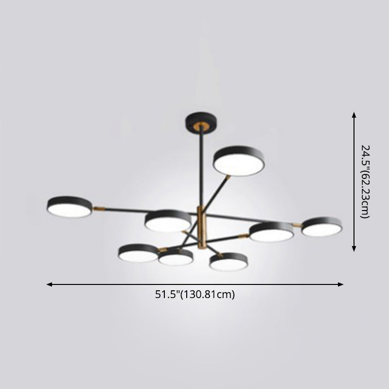 Carlotta - Round Ceiling Chandelier Ultra-Contemporary Metal Hanging Lights For Living Room