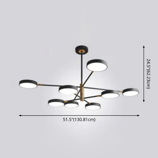 Carlotta - Round Ceiling Chandelier Ultra-Contemporary Metal Hanging Lights For Living Room