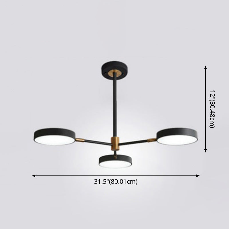 Carlotta - Round Round Ceiling Chandelier Ultra-Contemporary Metal Hanging Ceiling Lights for Living Room