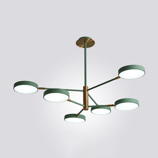 Carlotta - Round Ceiling Chandelier Ultra-Contemporary Metal Hanging Lights For Living Room 6 /