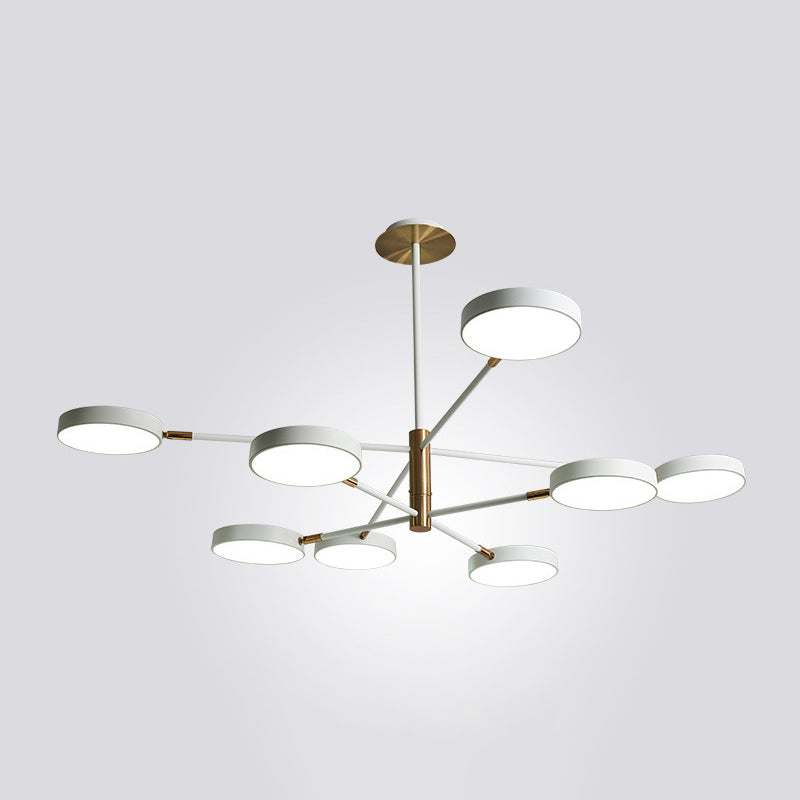 Carlotta - Round Ceiling Chandelier Ultra-Contemporary Metal Hanging Lights For Living Room 8 /