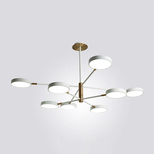 Carlotta - Round Ceiling Chandelier Ultra-Contemporary Metal Hanging Lights For Living Room 8 /