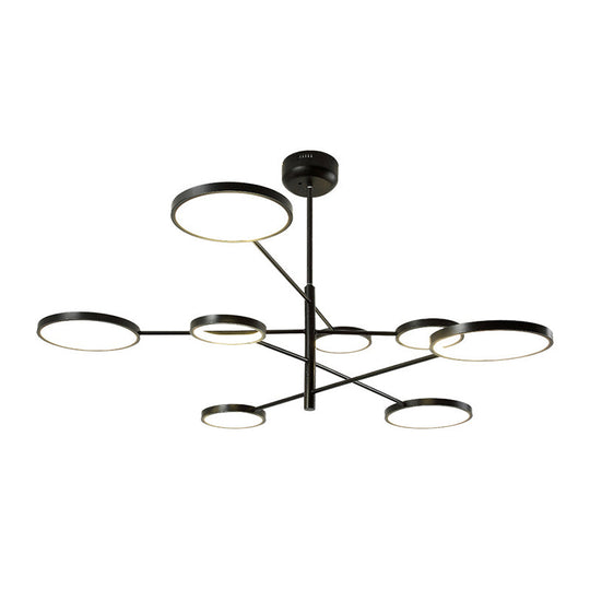 Aurora - Modernist Ring Ceiling Chandelier Modernist Metal Pendant Light Fixtures with Hanging Cord for Restaurant