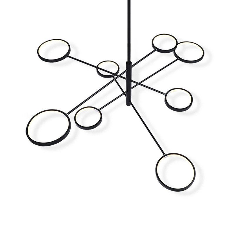 Aurora - Modernist Ring Ceiling Chandelier Modernist Metal Pendant Light Fixtures with Hanging Cord for Restaurant
