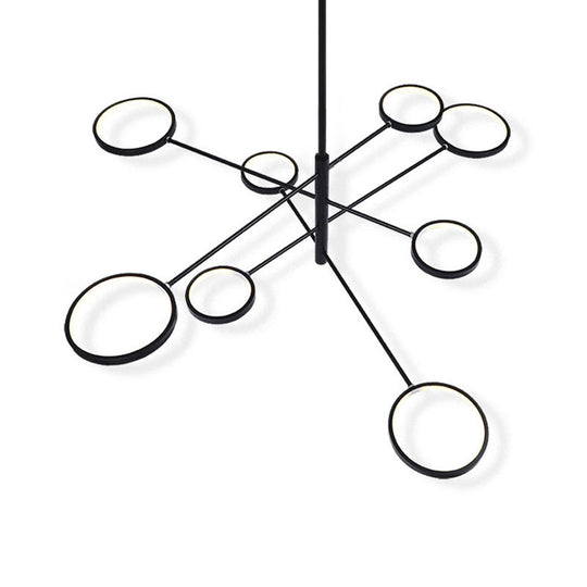 Aurora - Modernist Ring Ceiling Chandelier Modernist Metal Pendant Light Fixtures with Hanging Cord for Restaurant
