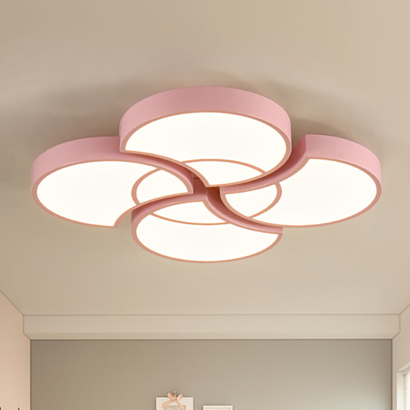 Blossom Girls Bedroom Ceiling Lamp - 4-Head LED Acrylic Mount Light