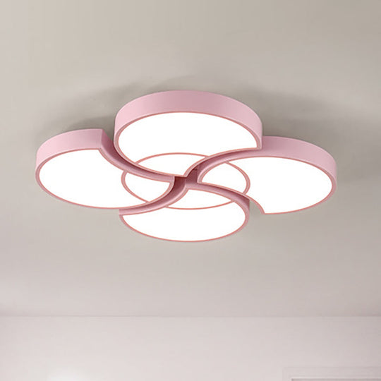 Blossom Girls Bedroom Ceiling Lamp - 4-Head LED Acrylic Mount Light
