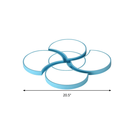 Blossom Girls Bedroom Ceiling Lamp - 4-Head LED Acrylic Mount Light