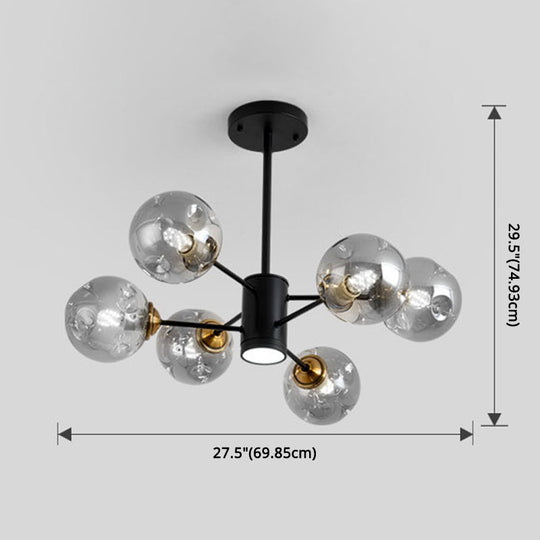 Modern Glass Bubble Chandelier Pendant Lights For Bedroom