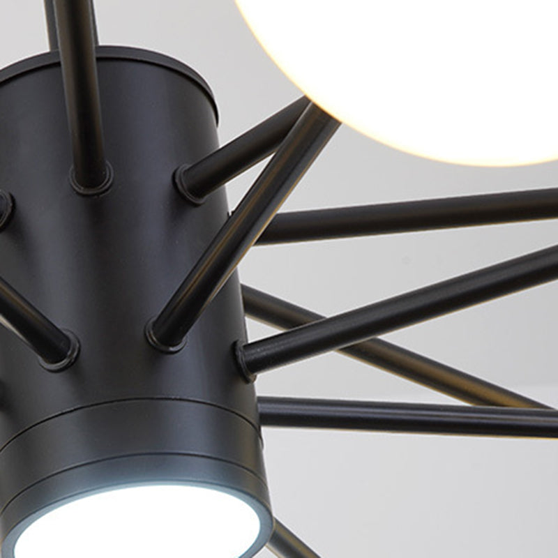 Contemporary Spherical Glass Chandelier Light for Living Room Ceiling