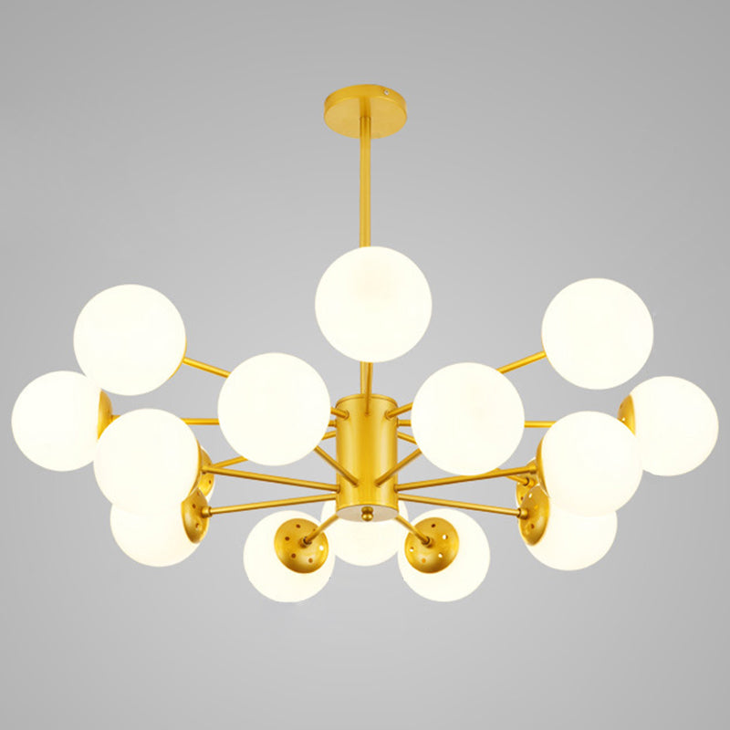 Contemporary Spherical Glass Chandelier Light for Living Room Ceiling