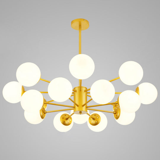 Contemporary Spherical Glass Chandelier Light for Living Room Ceiling