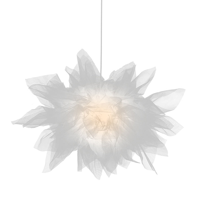 Nordic Style Fabric Flower Pendant Ceiling Light Perfect For Bedroom - 1 Hanging Fixture