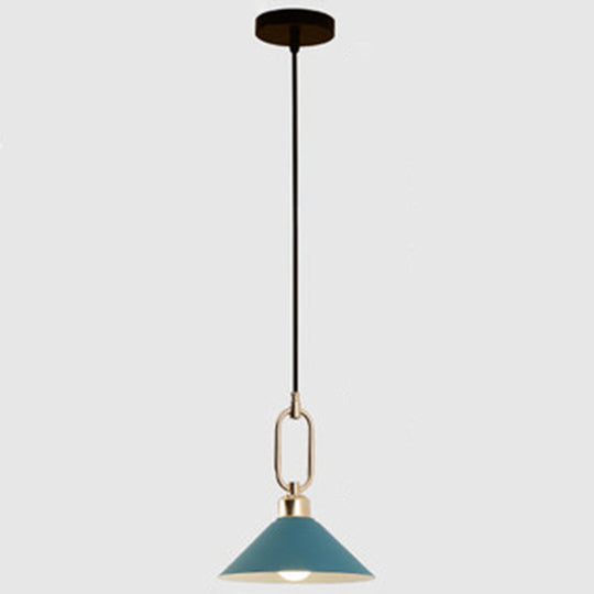 Modern Macarons Umbrella Pendant Light with Metal Ring - Stylish Metal Pendant Lighting