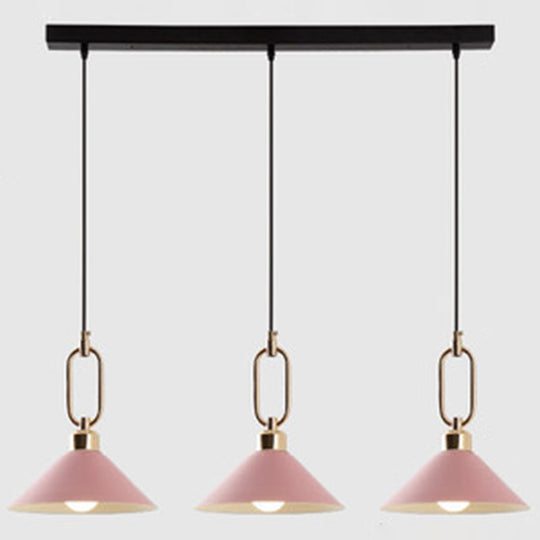 Modern Macarons Umbrella Pendant Light with Metal Ring - Stylish Metal Pendant Lighting