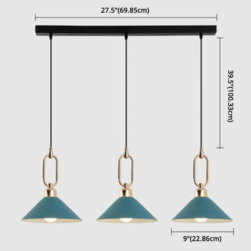 Modern Macarons Umbrella Pendant Light with Metal Ring - Stylish Metal Pendant Lighting