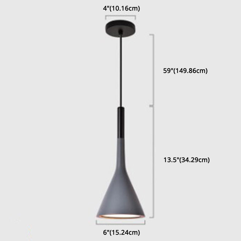 Nordic Modern Resin Tapered Hanging Light - Stylish 1-Light Restaurant Pendant Lamp