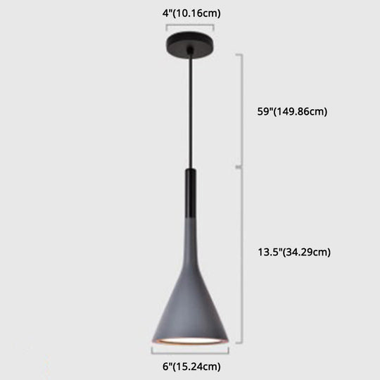 Nordic Modern Resin Tapered Hanging Light: Stylish 1-Light Pendant Lamp For Restaurants