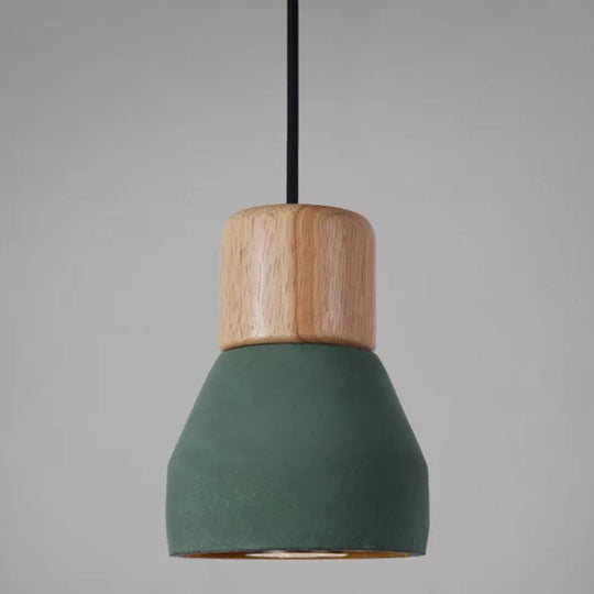 Nordic Minimalist Style Cement Tapered Hanging Light - 1-Light Restaurant Down Mini Pendant