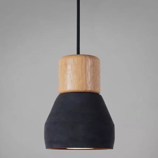 Nordic Minimalist Cement Tapered Hanging Light - Restaurant Down Mini Pendant (1-Light)