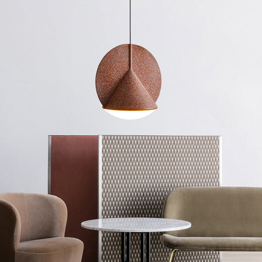 Nordic Modern Resin Pendant Lamp - 1-Light Round Shade Ideal For Living Room