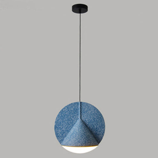 Nordic Modern 1-Light Round Shade Pendant Lamp for Living Room