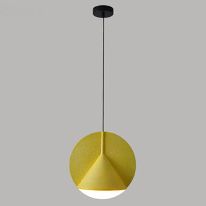 Nordic Modern Resin Pendant Lamp - 1-Light Round Shade Ideal For Living Room Yellow / Warm