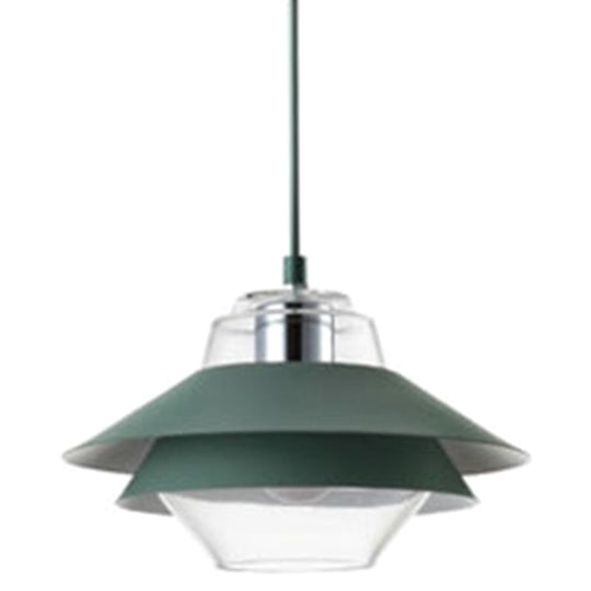 Nordic Style Metal Pendant Lamp with Layered Tiers and Concentric Shade Design