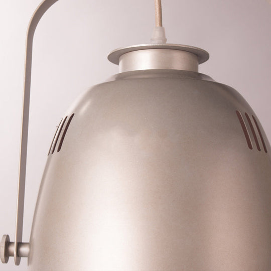 Industrial Style Gold Pendant Ceiling Light With Metallic Bucket Shade - Ideal For Restaurants