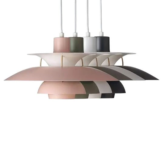 Metal Flying Saucer Hanging Light - Nordic Style Led Pendant Lamp For Restaurants
