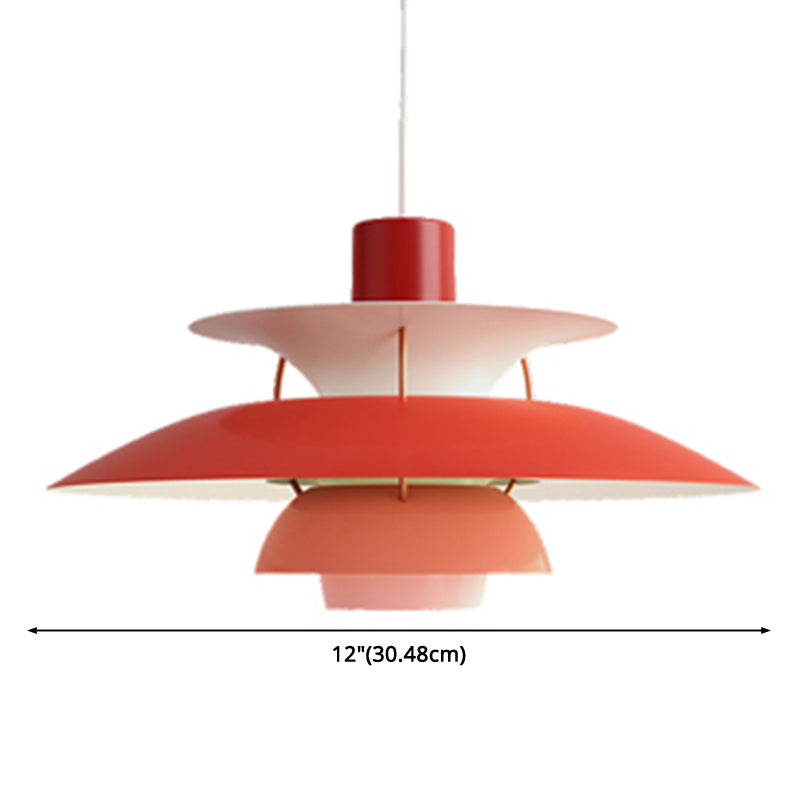 Metal Flying Saucer Hanging Light - Nordic Style Led Pendant Lamp For Restaurants