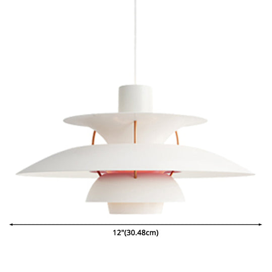 Metal Flying Saucer Hanging Light - Nordic Style Led Pendant Lamp For Restaurants