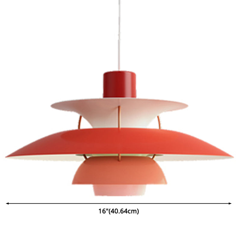 Metal Flying Saucer Hanging Light - Nordic Style 1-Light Pendant Lamp for Restaurants