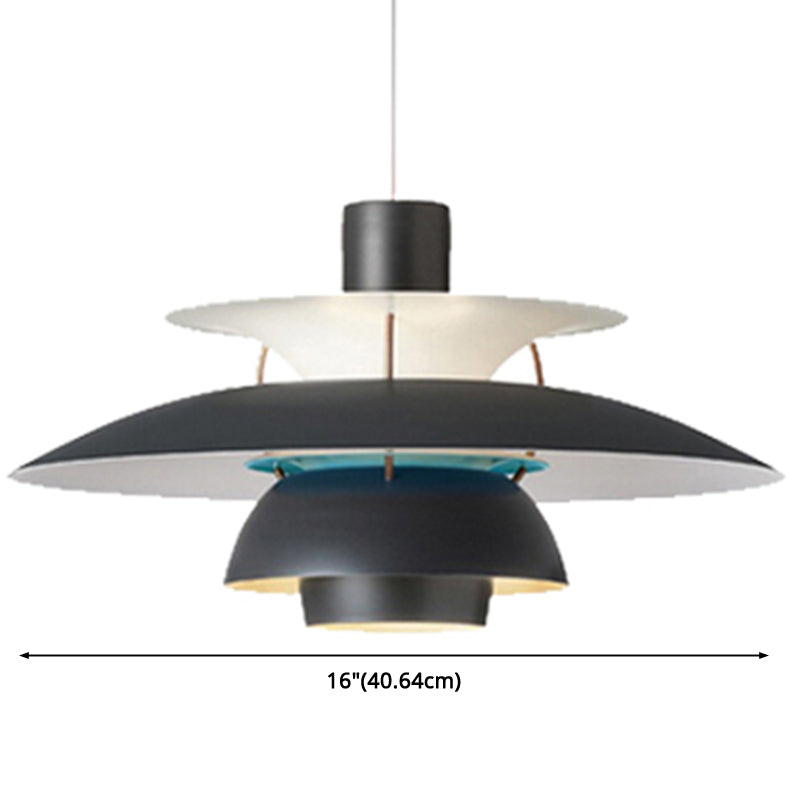 Metal Flying Saucer Hanging Light - Nordic Style 1-Light Pendant Lamp for Restaurants