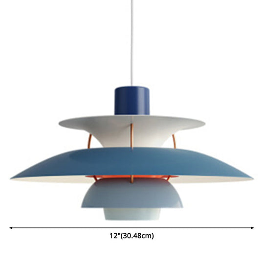 Metal Flying Saucer Hanging Light - Nordic Style Led Pendant Lamp For Restaurants