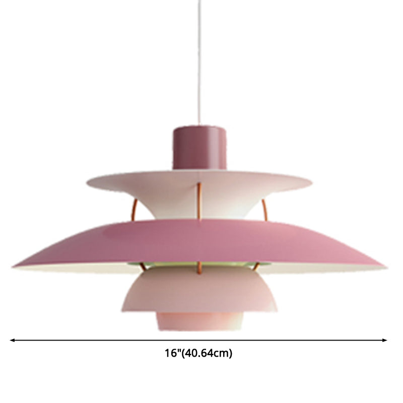 Metal Flying Saucer Hanging Light - Nordic Style 1-Light Pendant Lamp for Restaurants